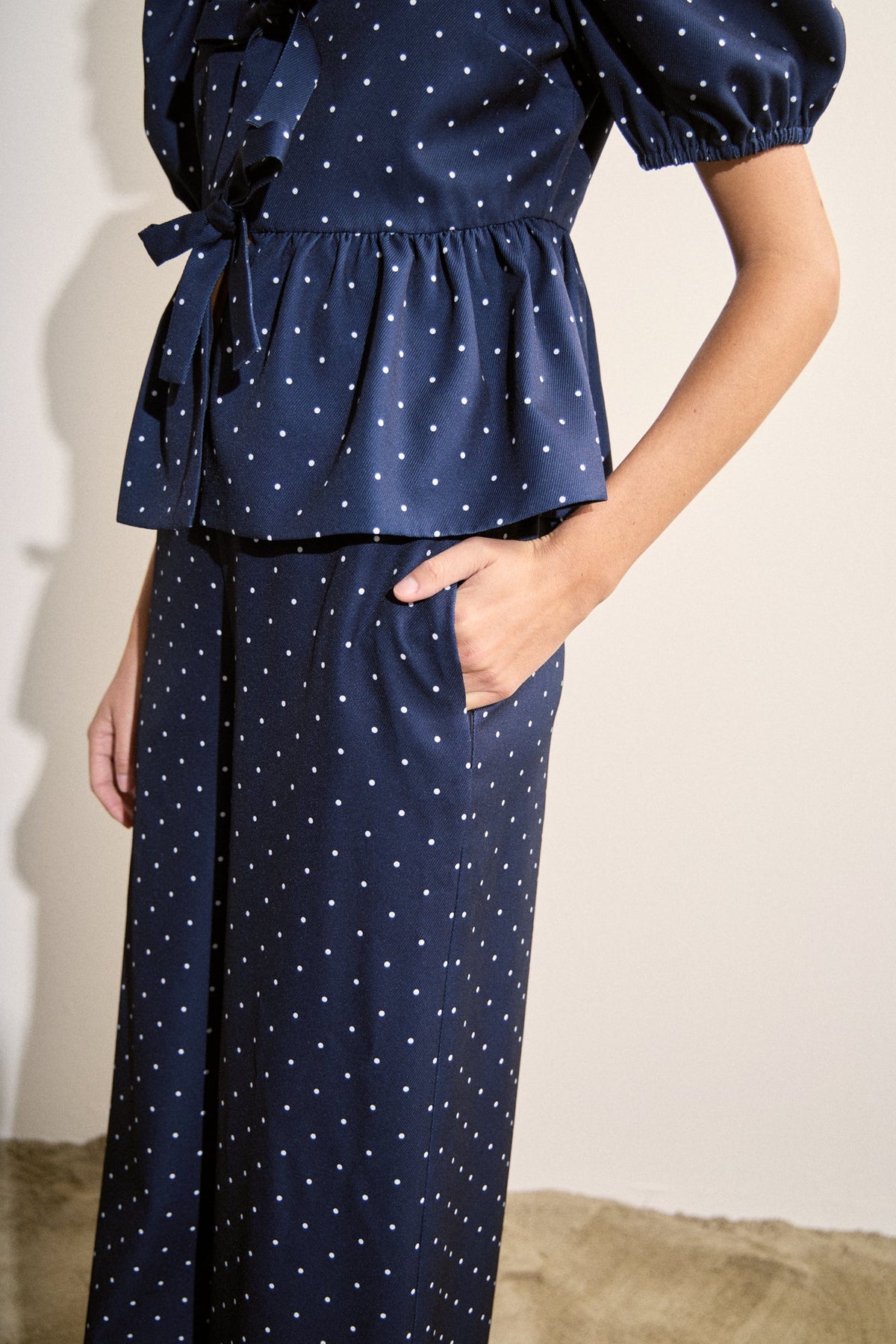Polka Dot Wide Leg Pants