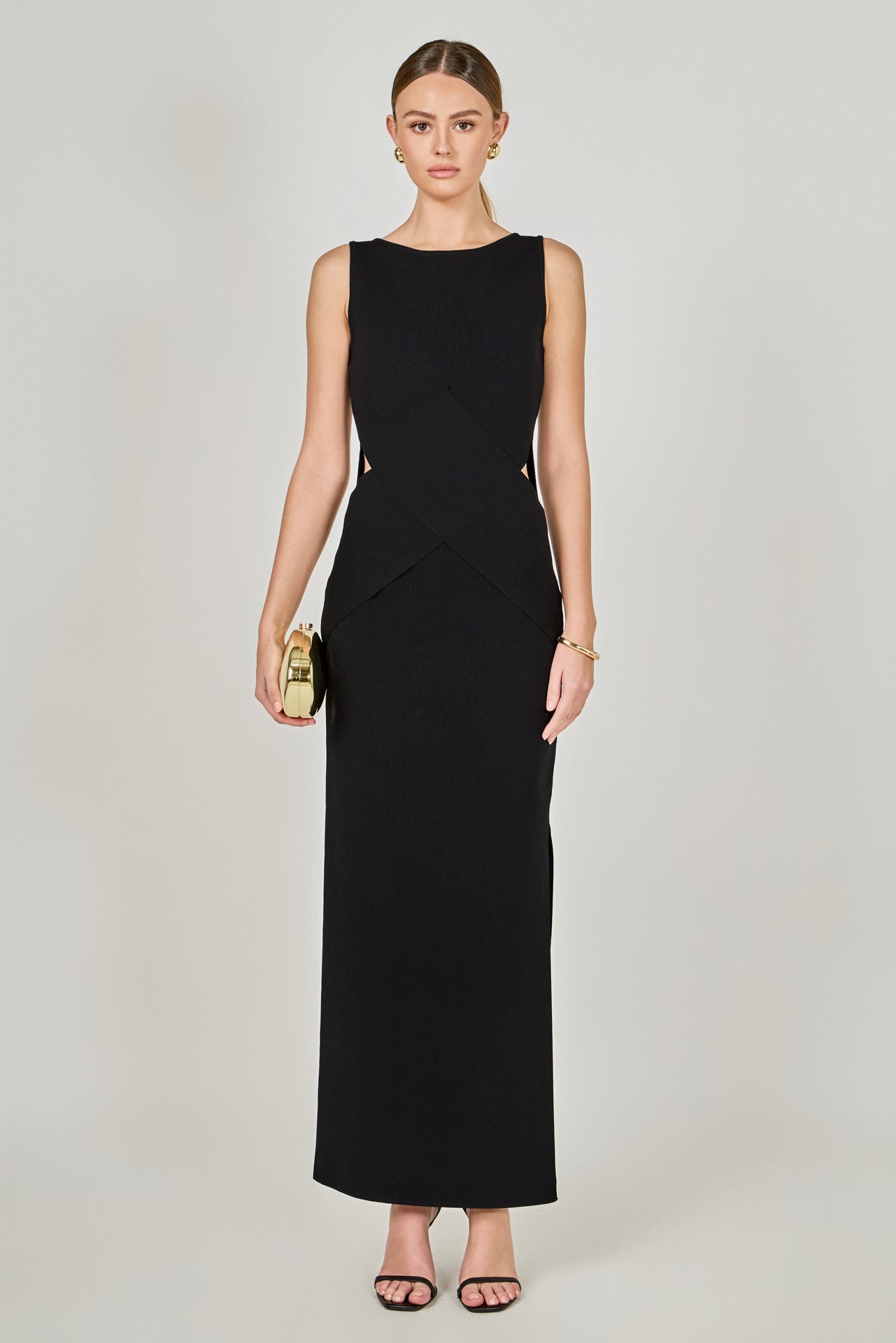 ENDLESS ROSE - Hip Cut Out Maxi Dress - DRESSES available at Objectrare