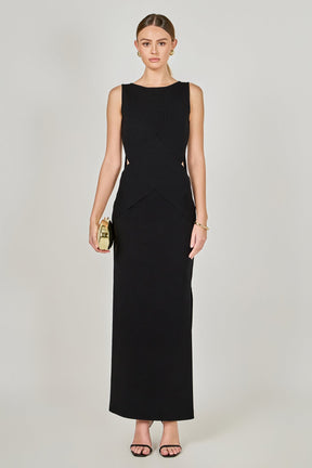 ENDLESS ROSE - Hip Cut Out Maxi Dress - DRESSES available at Objectrare