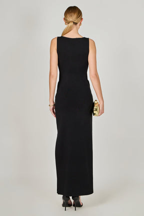 ENDLESS ROSE - Hip Cut Out Maxi Dress - DRESSES available at Objectrare
