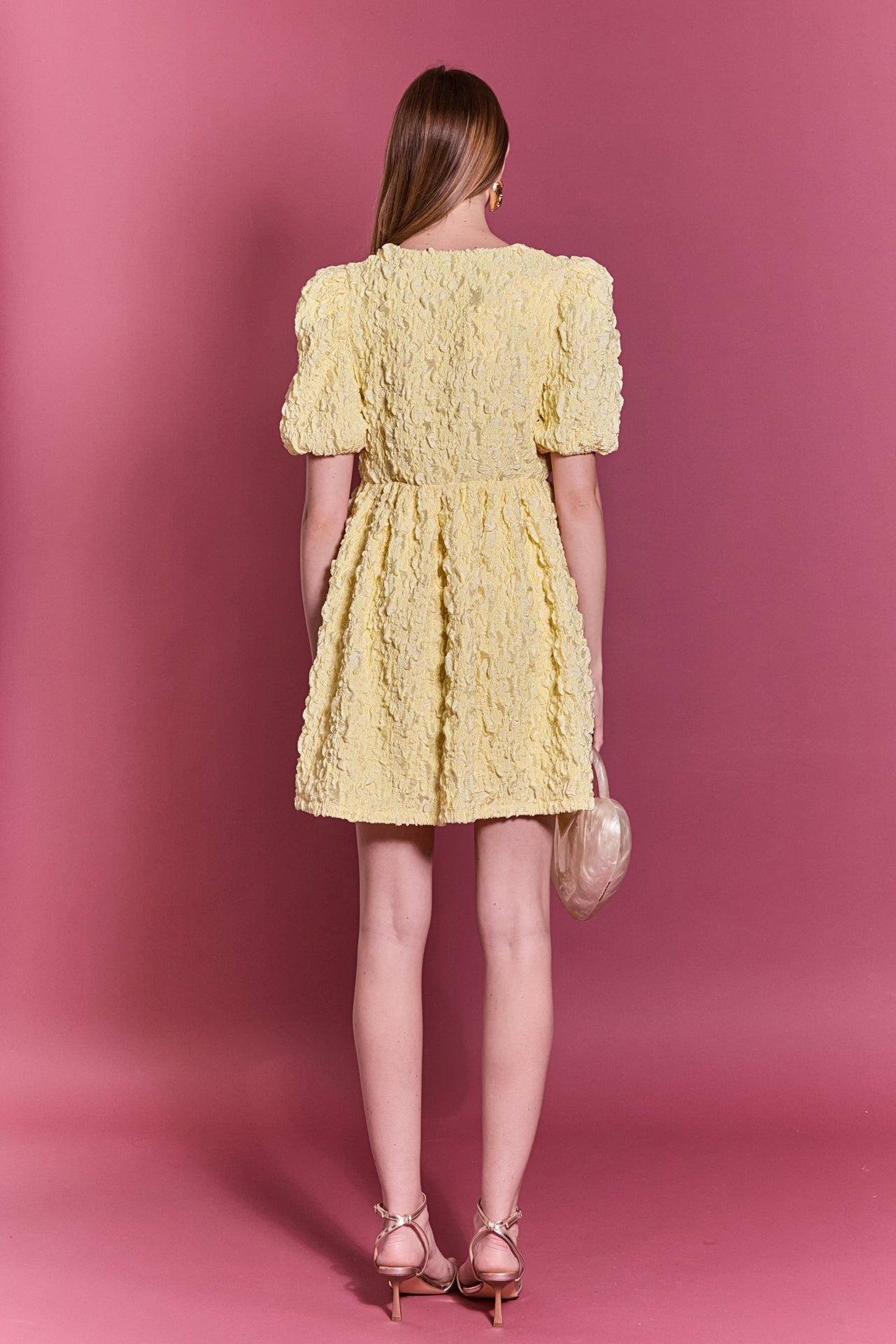ENGLISH FACTORY - Bow Detailed Puff Sleeve Mini Dress - DRESSES available at Objectrare