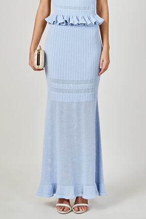 Fitted Knit Maxi Skirt