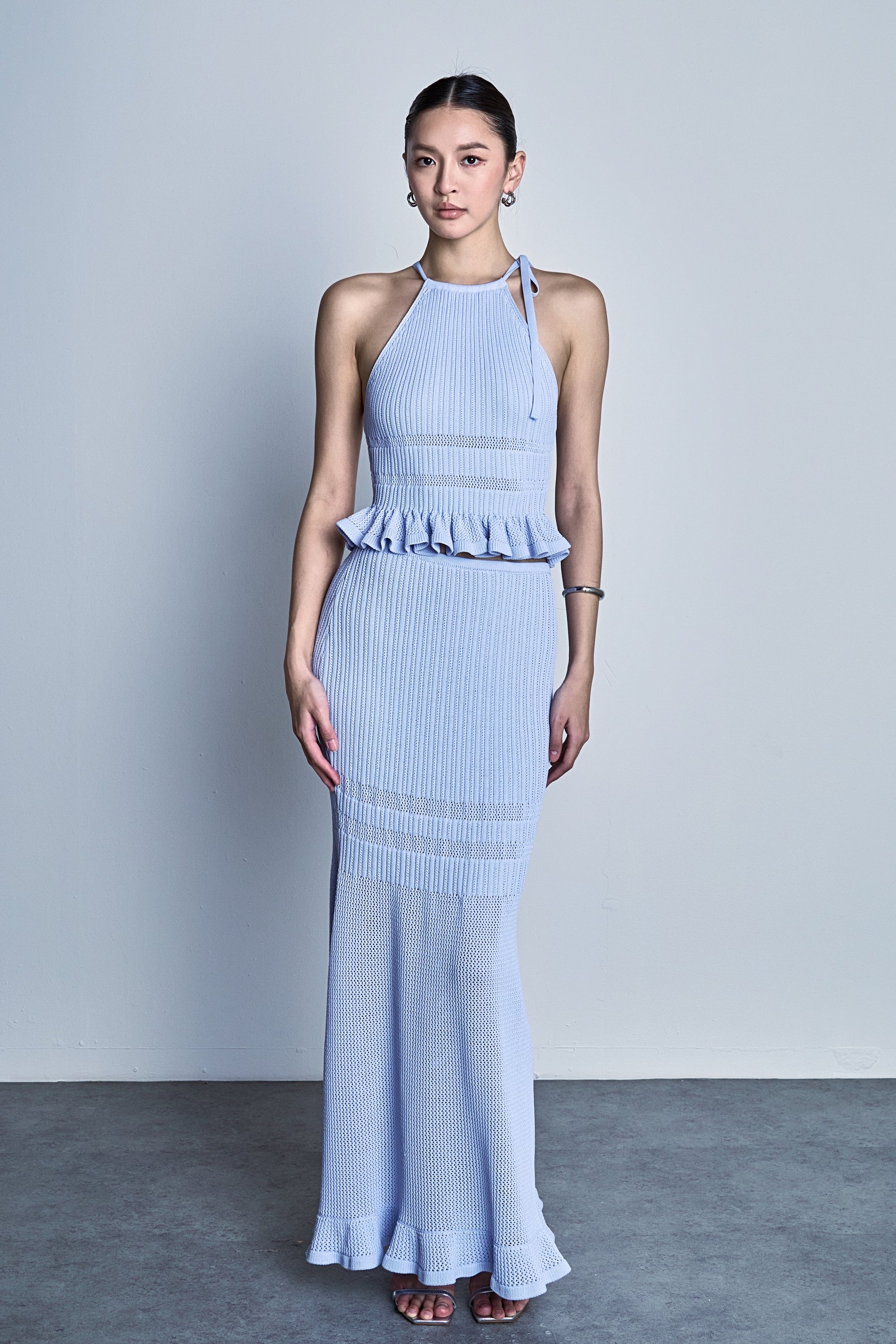 Fitted Knit Maxi Skirt