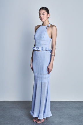 Fitted Knit Maxi Skirt