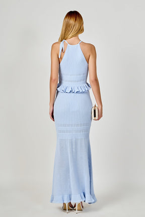 Fitted Knit Maxi Skirt