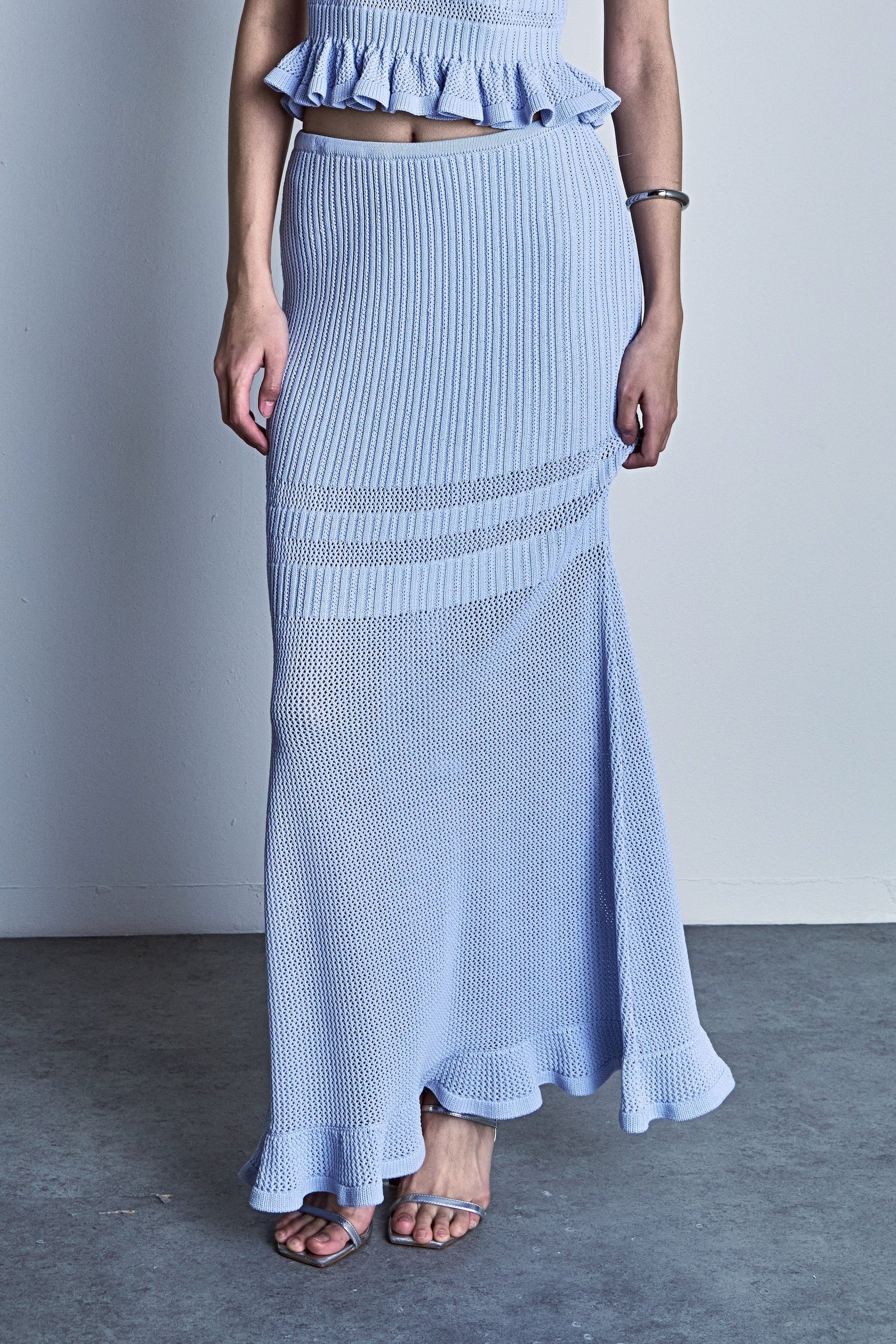 Fitted Knit Maxi Skirt