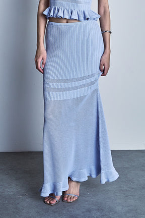 Fitted Knit Maxi Skirt