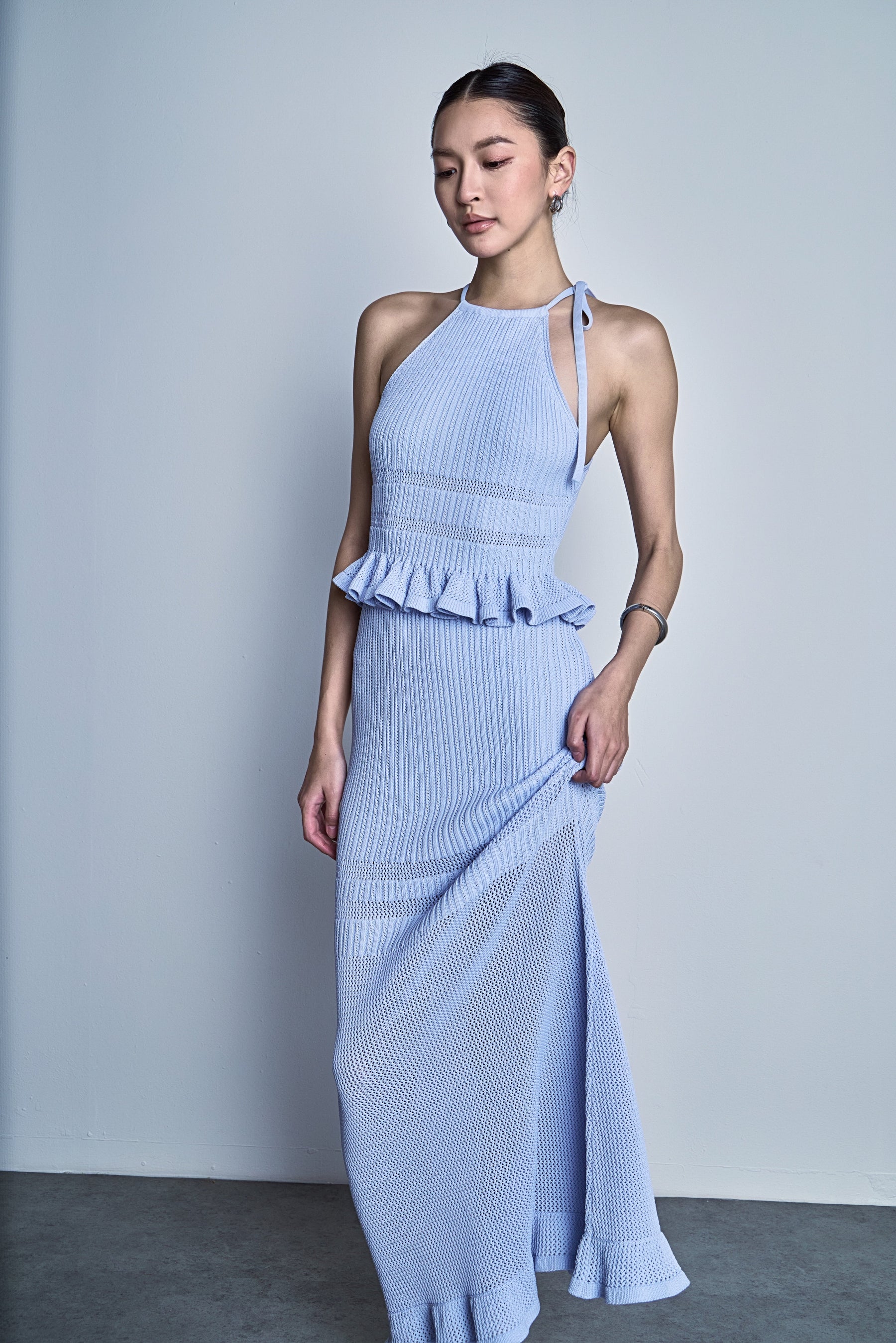 Fitted Knit Maxi Skirt