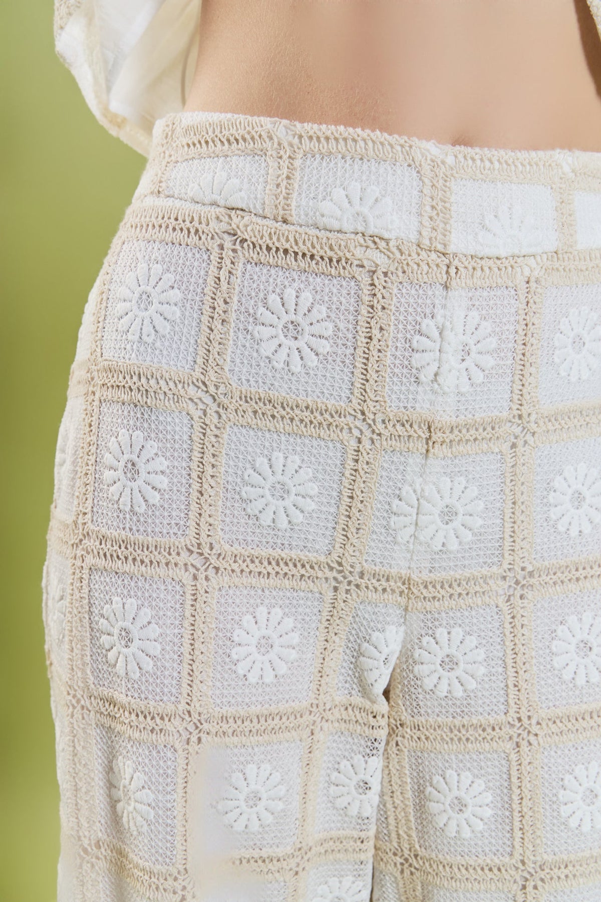 ENGLISH FACTORY - Bria Crochet Pants - PANTS available at Objectrare