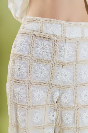 ENGLISH FACTORY - Bria Crochet Pants - PANTS available at Objectrare