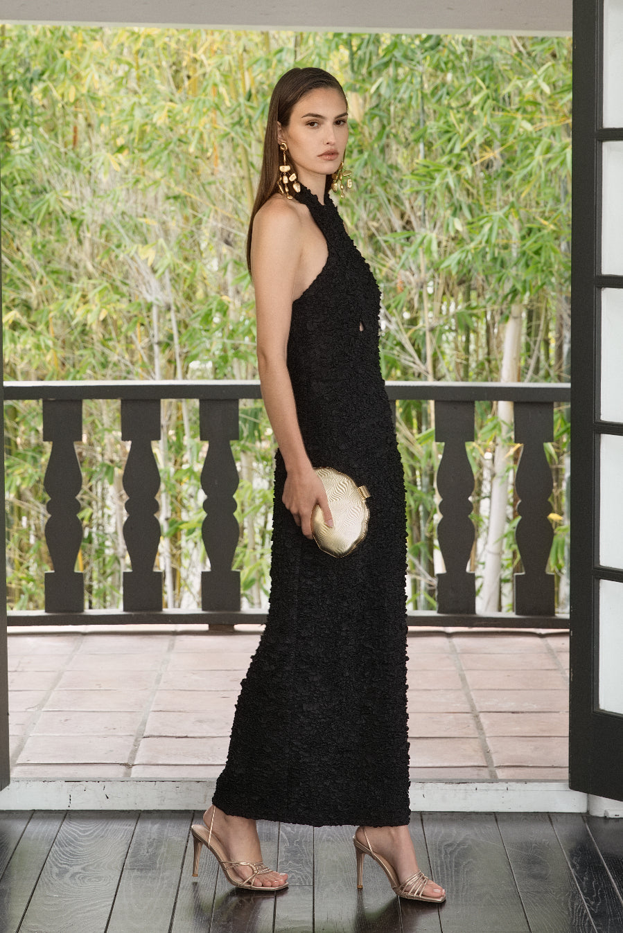 ENDLESS ROSE - Stretchy Halter Neck Midi Dress - DRESSES available at Objectrare