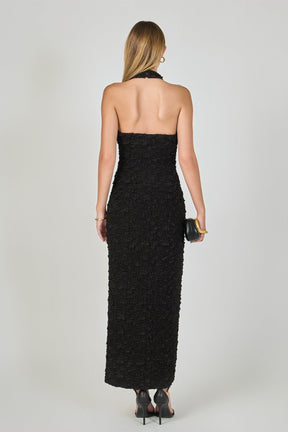 ENDLESS ROSE - Stretchy Halter Neck Midi Dress - DRESSES available at Objectrare