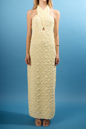 ENDLESS ROSE - Stretchy Halter Neck Midi Dress - DRESSES available at Objectrare
