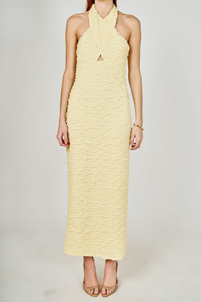 ENDLESS ROSE - Stretchy Halter Neck Midi Dress - DRESSES available at Objectrare