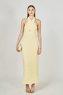 ENDLESS ROSE - Stretchy Halter Neck Midi Dress - DRESSES available at Objectrare