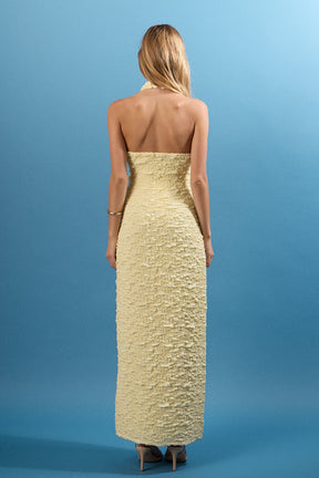 ENDLESS ROSE - Stretchy Halter Neck Midi Dress - DRESSES available at Objectrare