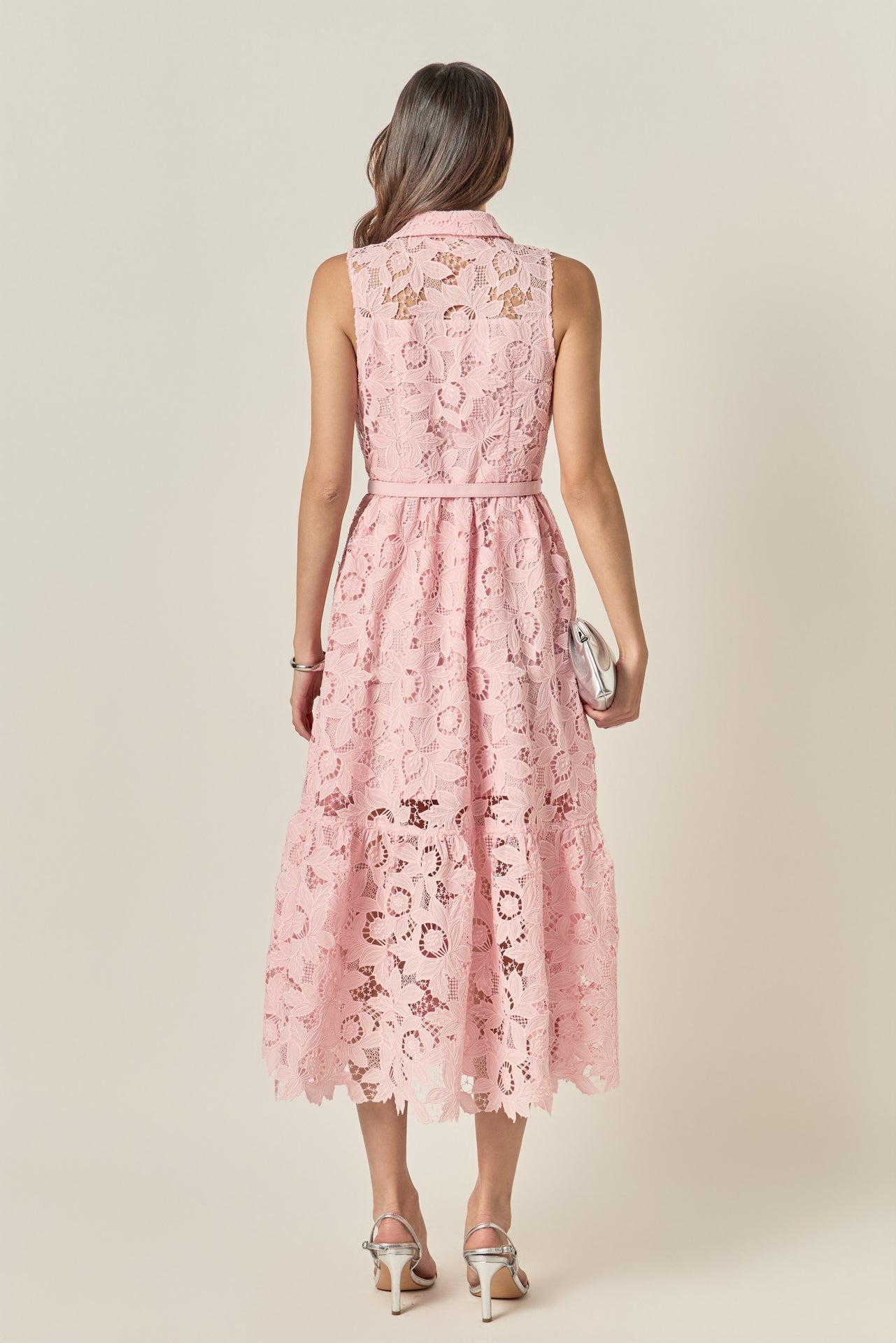 ENGLISH FACTORY - Lace Button-Front Sleeveless Midi Dress - DRESSES available at Objectrare