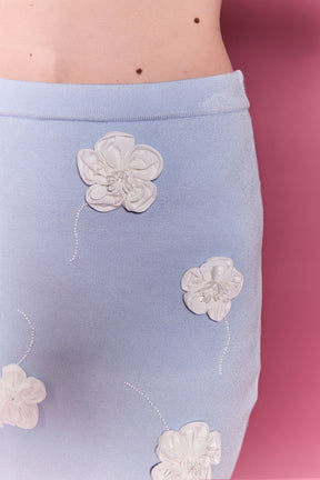 ENGLISH FACTORY - 3D Flower Knit Skirt - SKIRTS available at Objectrare