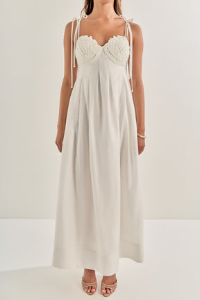 ENGLISH FACTORY - Pearl Seashell Maxi Dress - DRESSES available at Objectrare