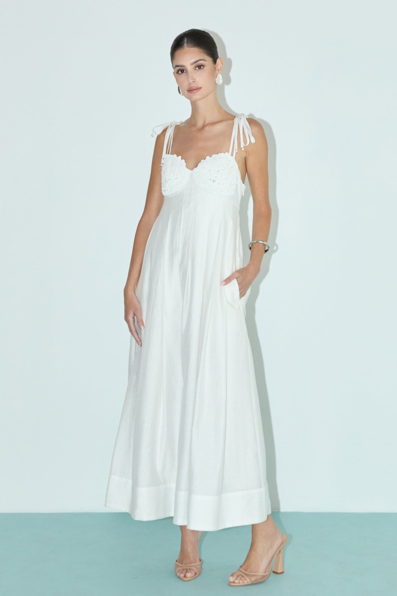 English Factory Women's Pearl Seashell Maxi Dress