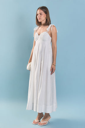 ENGLISH FACTORY - Pearl Seashell Maxi Dress - DRESSES available at Objectrare