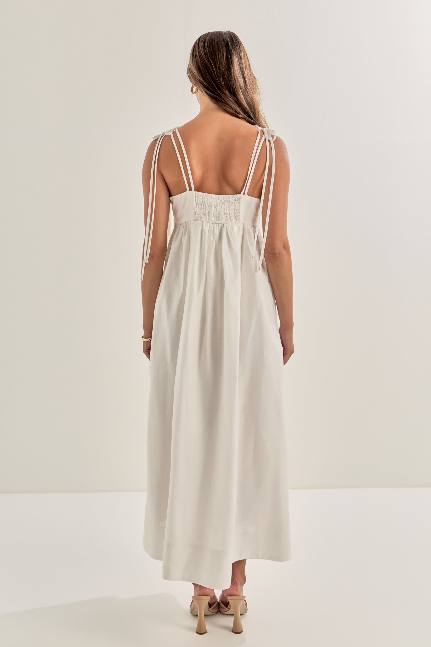 ENGLISH FACTORY - Pearl Seashell Maxi Dress - DRESSES available at Objectrare