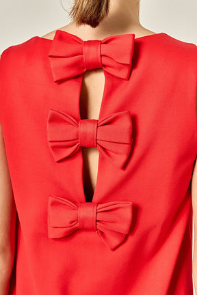 ENGLISH FACTORY - Bow Detailed Sleeveless Stretchy Dress - DRESSES available at Objectrare