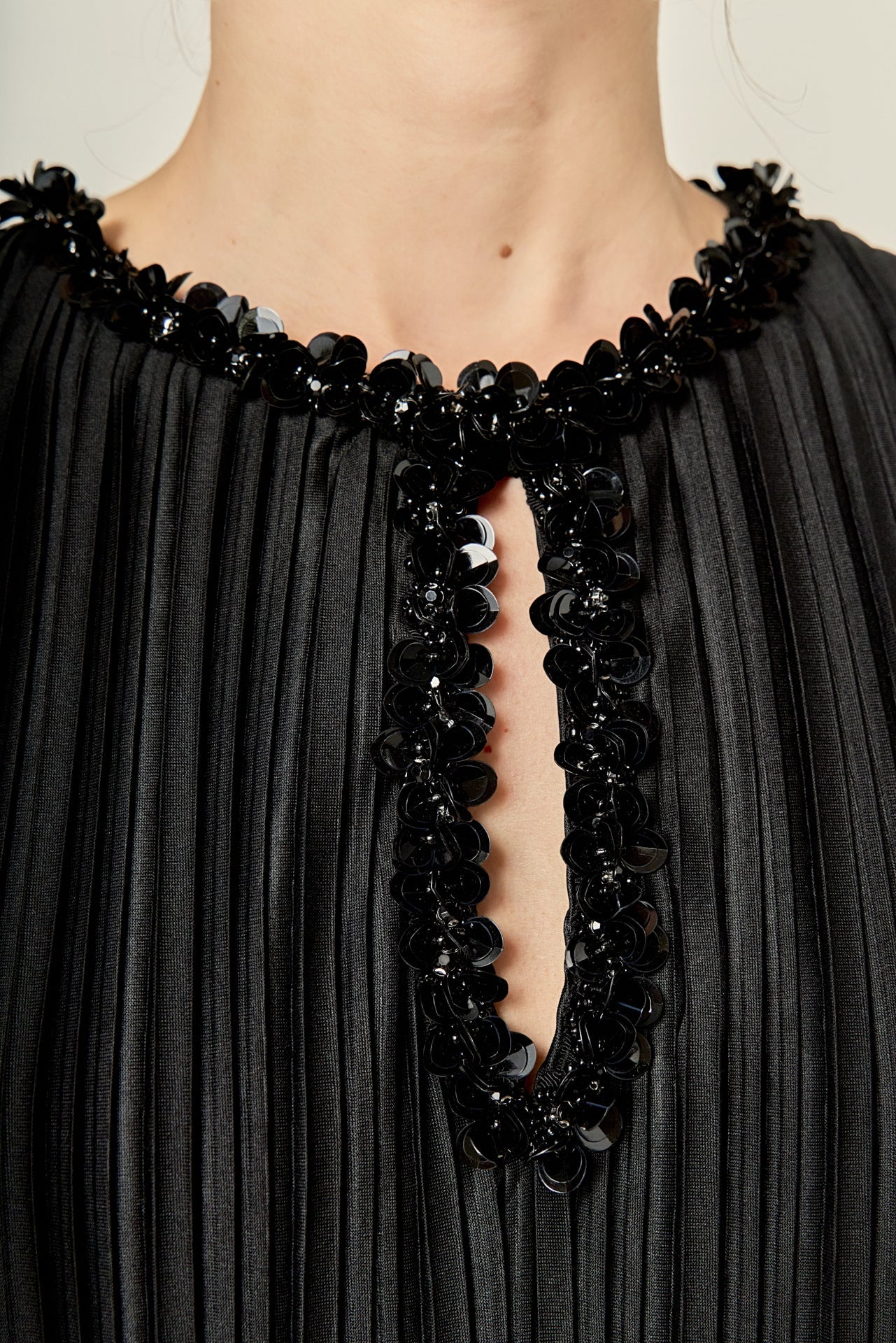 ENGLISH FACTORY - Sequin Keyhole Pleated Midi Dress - DRESSES available at Objectrare