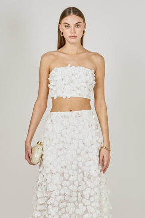 ENDLESS ROSE - 3D Floral Bandeau Top - TOPS available at Objectrare