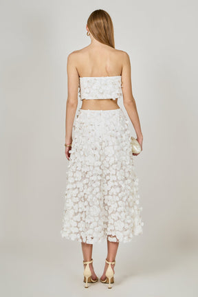 ENDLESS ROSE - 3D Floral Bandeau Top - TOPS available at Objectrare