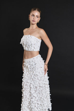 ENDLESS ROSE - 3D Floral Bandeau Top - TOPS available at Objectrare