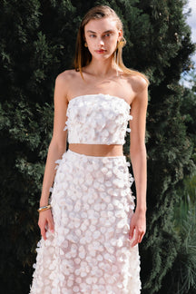 ENDLESS ROSE - 3D Floral Bandeau Top - TOPS available at Objectrare