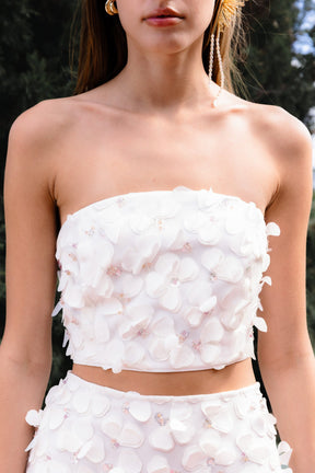 ENDLESS ROSE - 3D Floral Bandeau Top - TOPS available at Objectrare