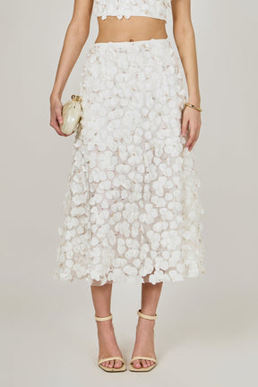 ENDLESS ROSE - 3D Floral Maxi Skirt - SKIRTS available at Objectrare