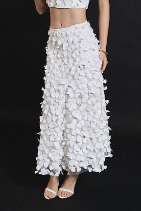 ENDLESS ROSE - 3D Floral Maxi Skirt - SKIRTS available at Objectrare