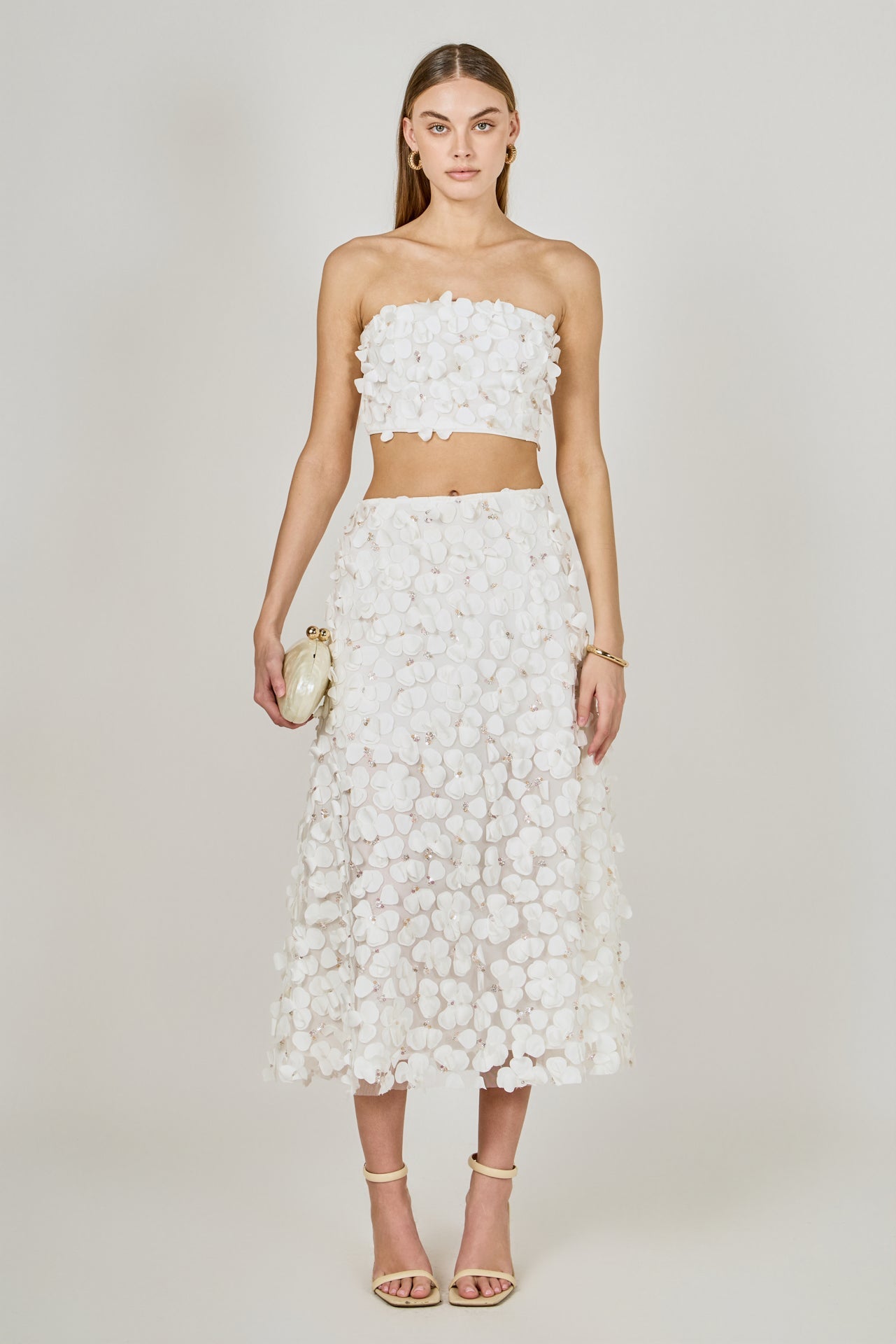 ENDLESS ROSE - 3D Floral Maxi Skirt - SKIRTS available at Objectrare