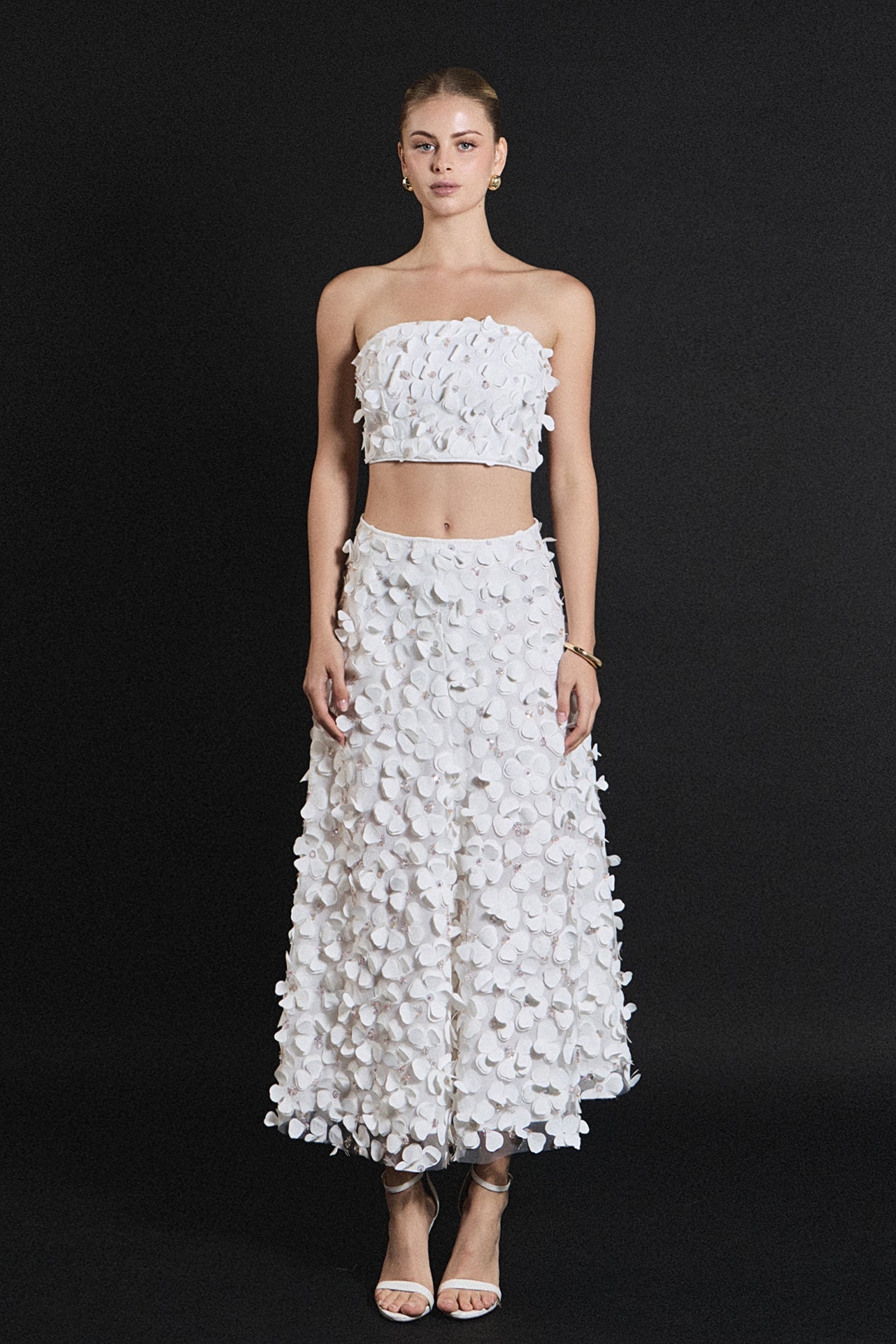 ENDLESS ROSE - 3D Floral Maxi Skirt - SKIRTS available at Objectrare