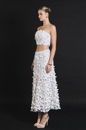 ENDLESS ROSE - 3D Floral Maxi Skirt - SKIRTS available at Objectrare
