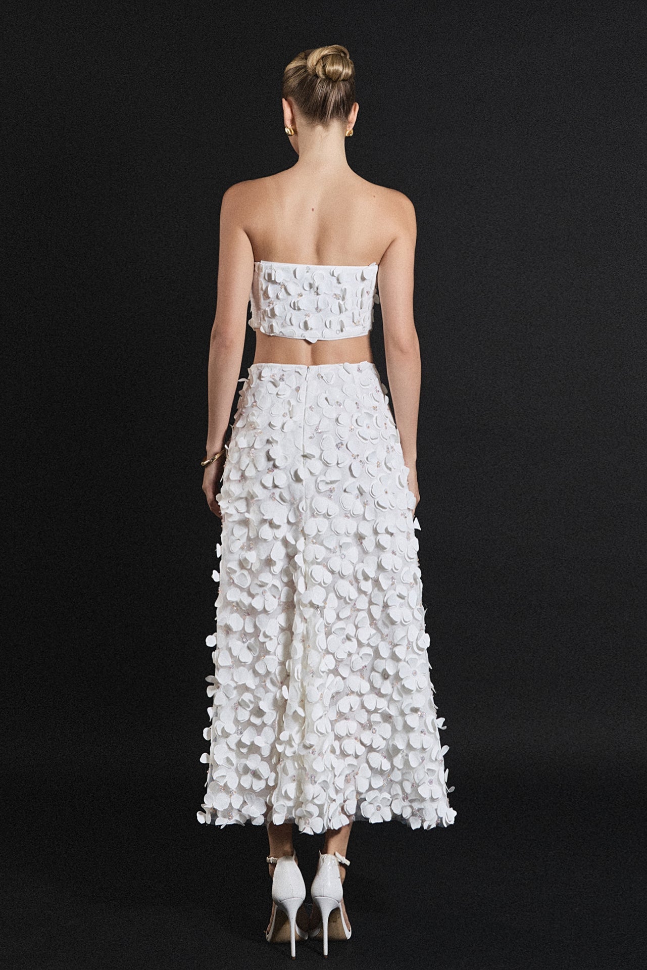ENDLESS ROSE - 3D Floral Maxi Skirt - SKIRTS available at Objectrare