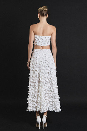 ENDLESS ROSE - 3D Floral Maxi Skirt - SKIRTS available at Objectrare