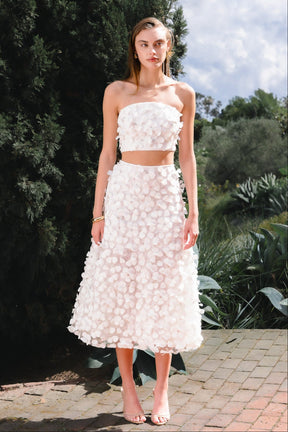 ENDLESS ROSE - 3D Floral Maxi Skirt - SKIRTS available at Objectrare
