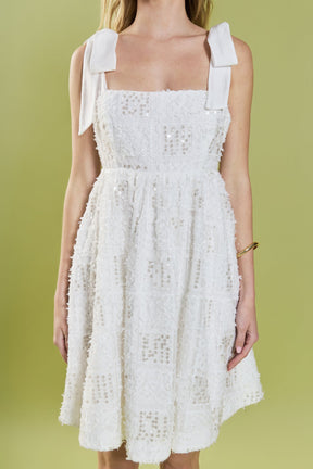 ENGLISH FACTORY - Sequin Bow Tie Mini Dress - DRESSES available at Objectrare