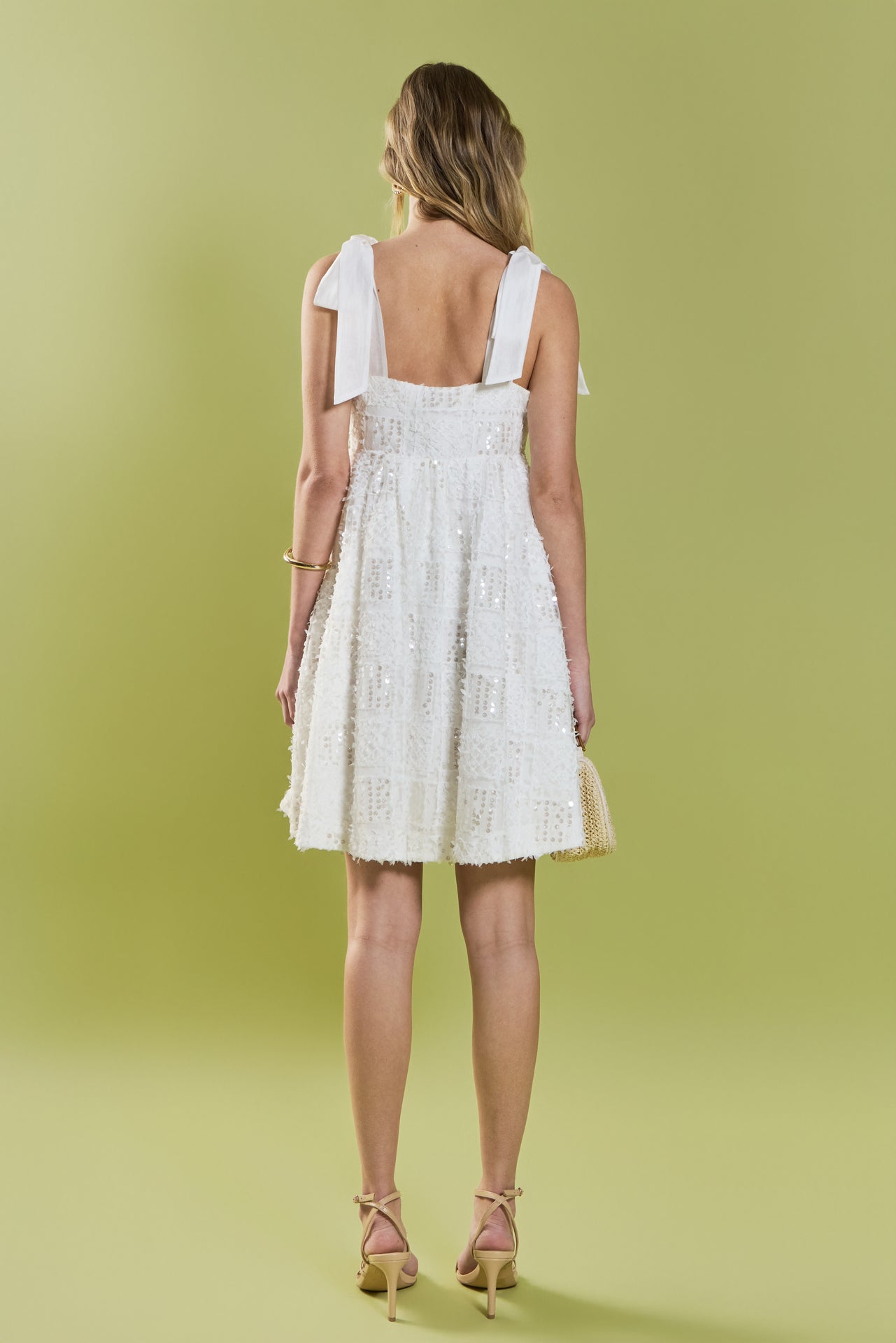 ENGLISH FACTORY - Sequin Bow Tie Mini Dress - DRESSES available at Objectrare