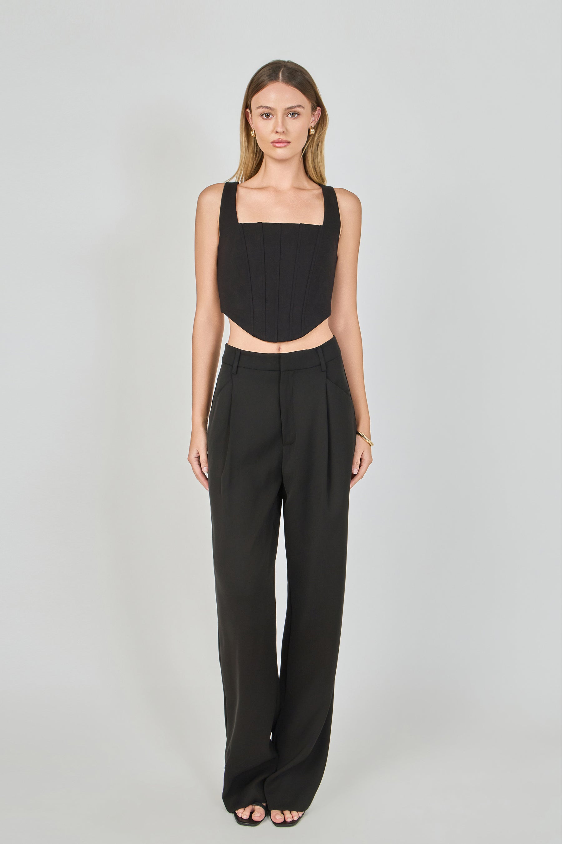 ENDLESS ROSE - Structured Corset Crop Top - TOPS available at Objectrare