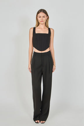 ENDLESS ROSE - Structured Corset Crop Top - TOPS available at Objectrare