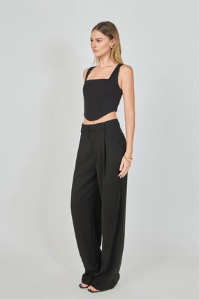 ENDLESS ROSE - Structured Corset Crop Top - TOPS available at Objectrare