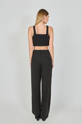 ENDLESS ROSE - Structured Corset Crop Top - TOPS available at Objectrare