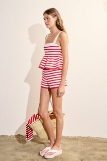 ENGLISH FACTORY - Striped Knit Shorts - SHORTS available at Objectrare