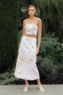 ENDLESS ROSE - Crochet Flower Maxi Skirt - SKIRTS available at Objectrare