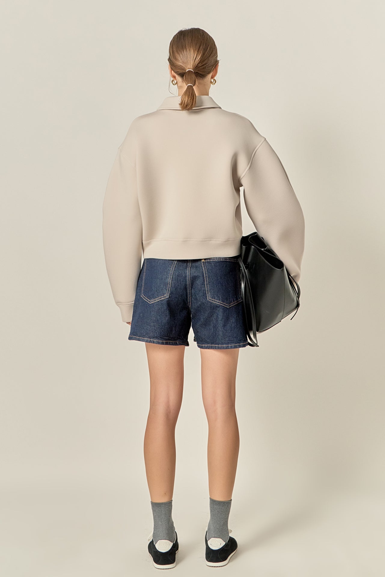 ENGLISH FACTORY - Paris Script Polo Scuba Top - TOPS available at Objectrare